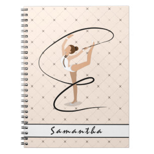 Carnet Gymnastique personnalisée Bébé rose À damiers fill