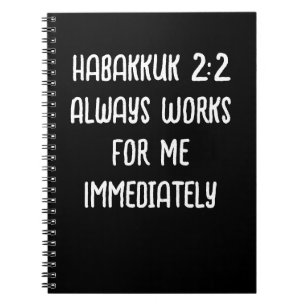 Carnet Habakkuk 2:2 Fonctionne Toujours Pour Moi Immédiat