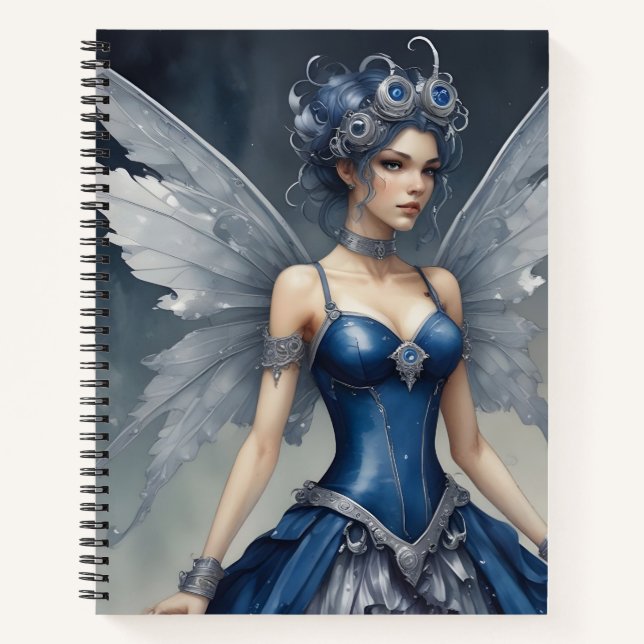 Carnet Hada Mecánica en Azul y Plata (Devant)