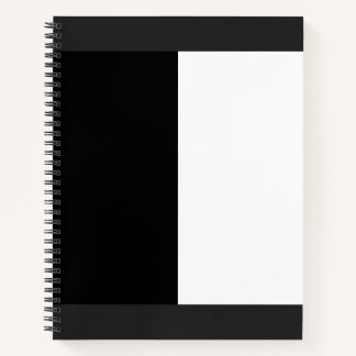 Carnet half white half black, half black half white