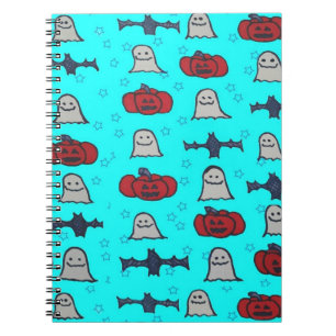 Carnet Halloween amusant Imprimer en bleu