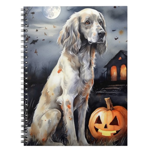 Carnet Halloween Anglais Setter Avec Scentation Citrouill (Devant)