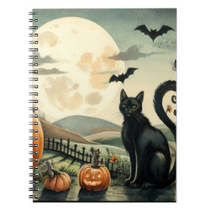 Carnet Halloween/Automne/Automne/citrouille/chat
