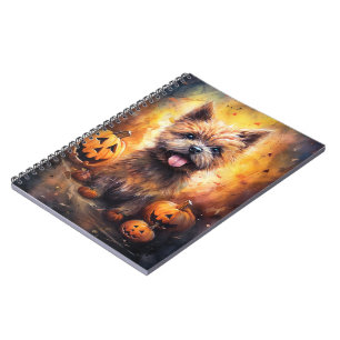Carnet Halloween Cairn Terrier Avec La Peur Citrouille
