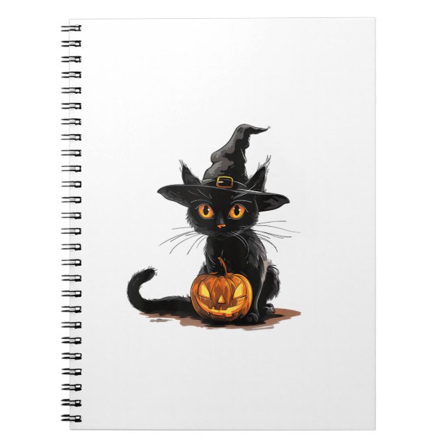 Carnet Halloween Citrouille de chat (Devant)