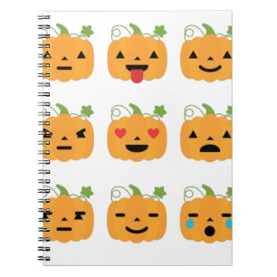 Carnet halloween citrouille emojis