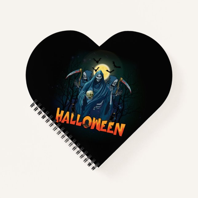 Carnet Halloween de nuit squelette effrayant, Mon humeur  (Devant)