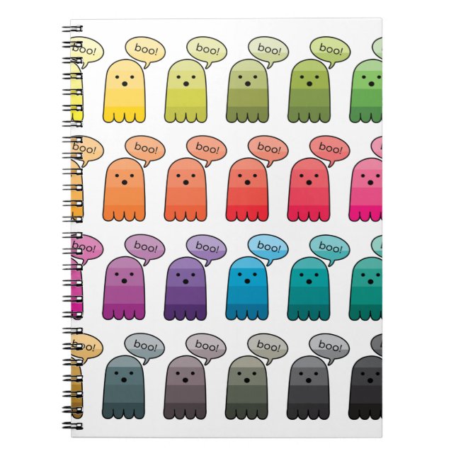 Carnet Halloween des nuances du fantôme de Boo (Devant)