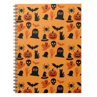 Carnet Halloween éffrayant - Trick noir et orange