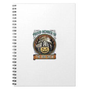 Carnet Halloween Fantôme Membre Fier Équipage Boo Vintage
