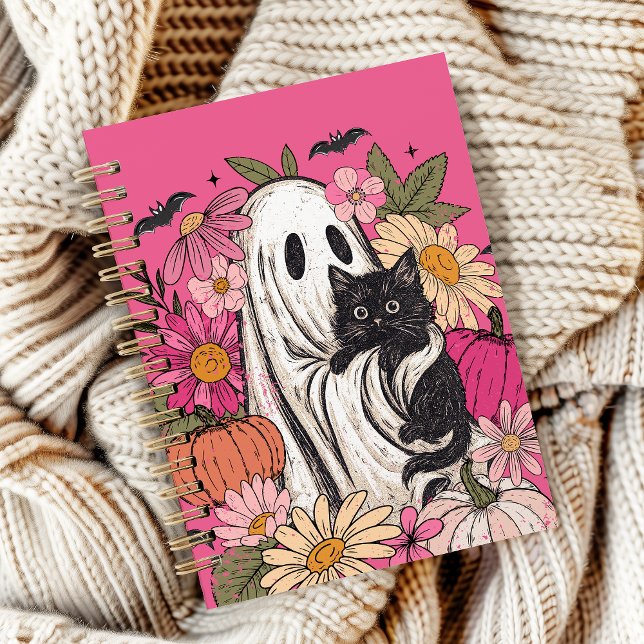 Carnet Halloween Ghost Cat iPhone / coque ipad (Créateur téléchargé)