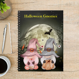 Carnet Halloween Gnome Couple Pleine lune