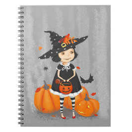 Carnet Halloween jolie petite sorcière