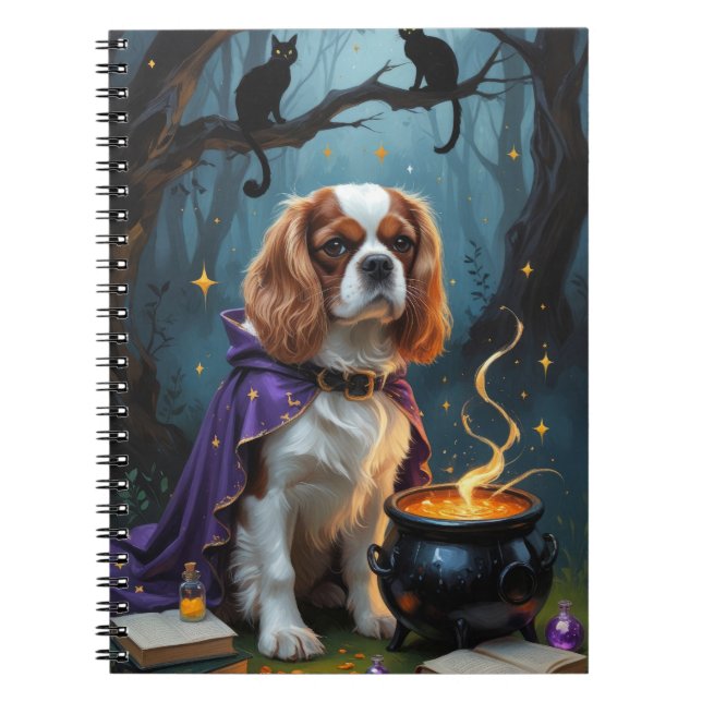 Carnet Halloween lunique Cavalier King Charles Spaniel (Devant)