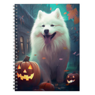 Carnet Halloween Samoyé Avec Peur Citrouille