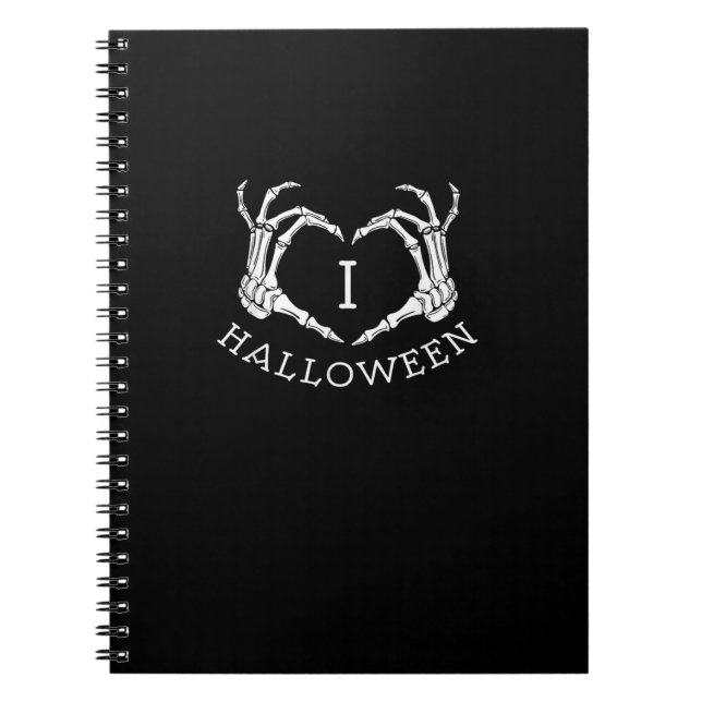 Carnet Halloween Skeleton Heart Fall (Devant)