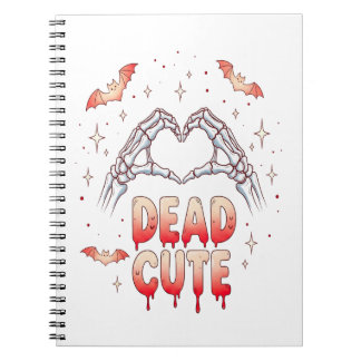 Carnet halloween Squelette Mains Coeur, chauves-souris et