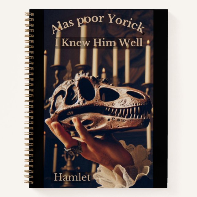 Carnet Hamlet Shakespeare Dinosaur (Devant)