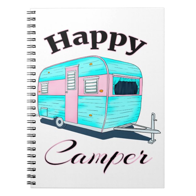 Carnet Happy Camper Trailer Camping (Devant)