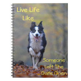 Carnet Happy dog Motivational Positive Attitude Citation