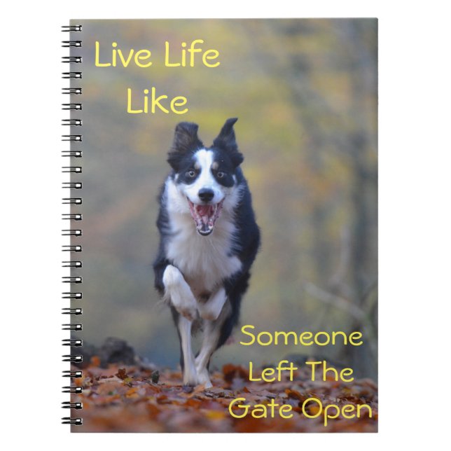 Carnet Happy dog Motivational Positive Attitude Citation (Devant)
