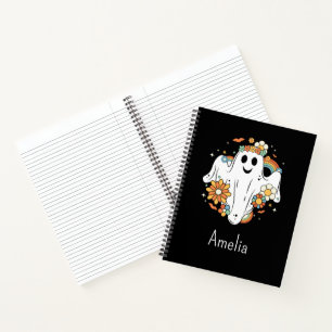 Carnet Happy Ghost Retro Hippie Vibe