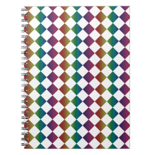 Carnet Harlequin multicolore couleur Diamond Checker