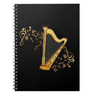 Carnet Harp Joueur Cadeaux Filles Harpist Femmes Harpe Mu