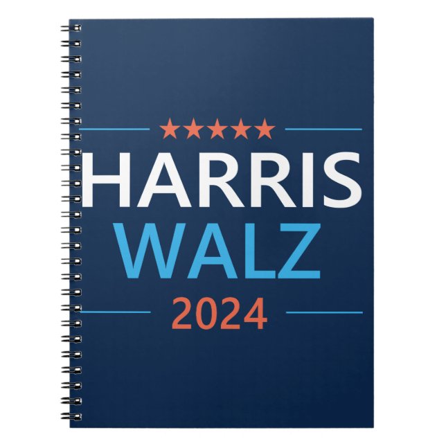 Carnet Harris Walz 2024 pour le président (Devant)