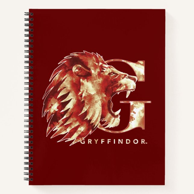Carnet Harry Potter | Aquarelle Lion GRYFFINDOR™ (Devant)
