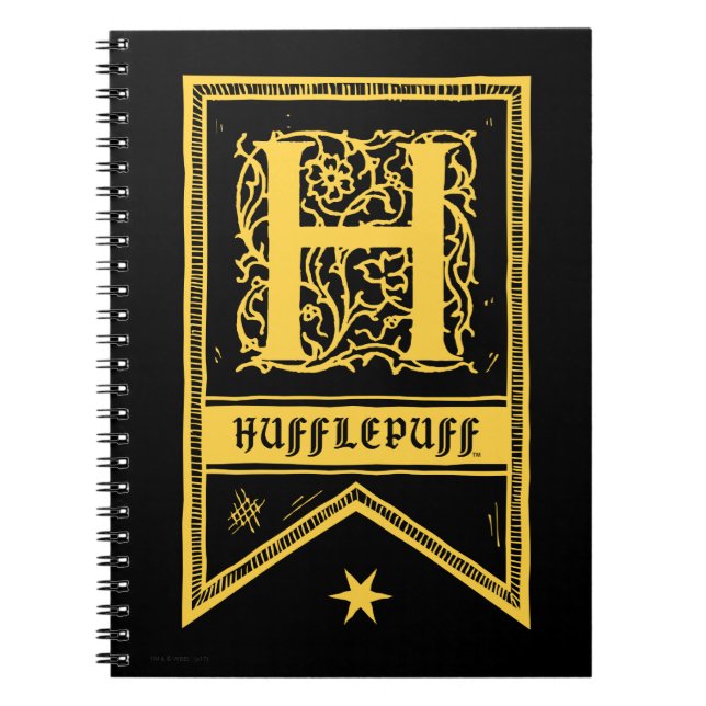Carnet Harry Potter | Bannière Monogramme Hufflepuff (Devant)