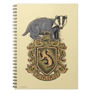 Carnet Harry Potter   Blason de Poufsouffle avec Blaireau
