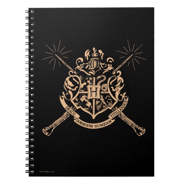 Carnet Harry Potter | Hogwarts Crossed Wands Crest (Devant)