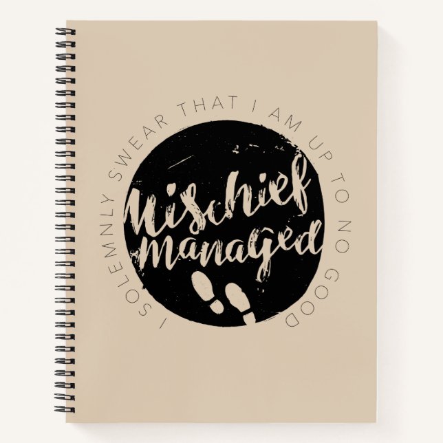 Carnet Harry Potter | Marauder's Map Charms Typographie (Devant)