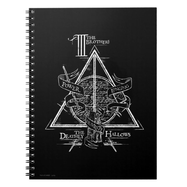 Carnet Harry Potter Sort | RELIQUES DE LA MORT Graphique (Devant)