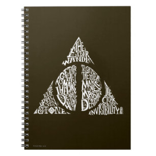 Carnet Harry Potter Spell   DEATHLY HALLOWS Typography Gr