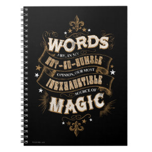 Carnet Harry Potter Spell   Les Mots Sont Nos Plus Inexha