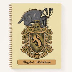Carnet Harry Potter Tirage de badge de crête de Hufflep