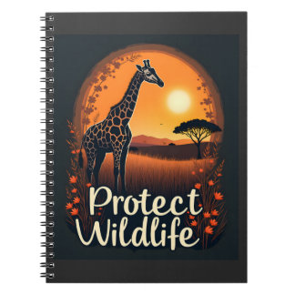 Carnet Haut de tank de la girafe de la savane