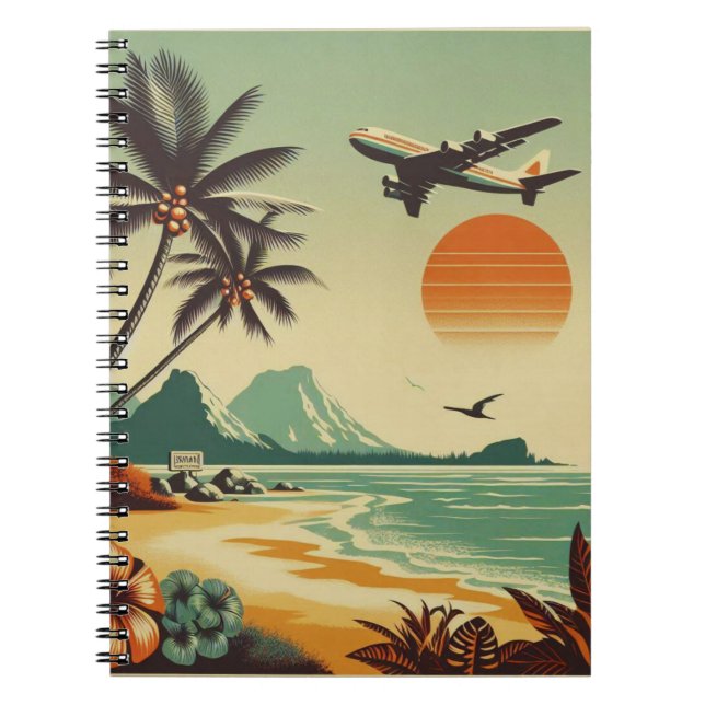 Carnet Hawaï vintage/tropical (Devant)