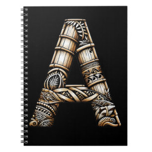 Carnet Hawaïen Polynésien Lettre Aloha Initiale Personnal