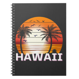 Carnet Hawaii Palm Trees Vintages Summer Beach