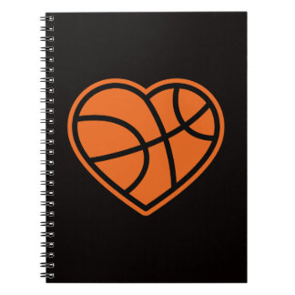Carnet Heart Basketball Love Sport Design