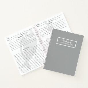 Carnet Heather Grey Solid Color Personnaliser It