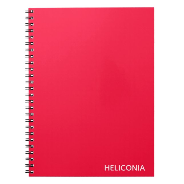Carnet Heliconia rouge nom couleur (Devant)
