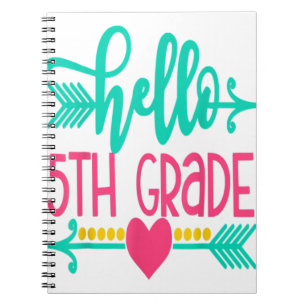 Carnet Hello 5th Grade Girls Back To School Gift Cute Hea