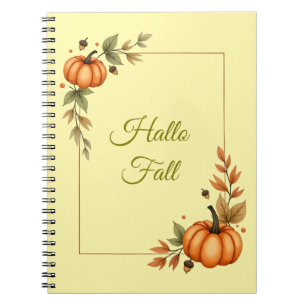 Carnet Hello Fall Watercolor Cosy