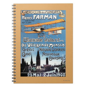 Carnet Henry Farman affiche de l'affiche de l'homme volan