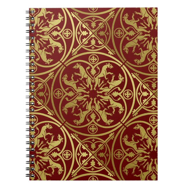 Carnet Herald de la Renaissance médiévale Lion Leopard Me (Devant)