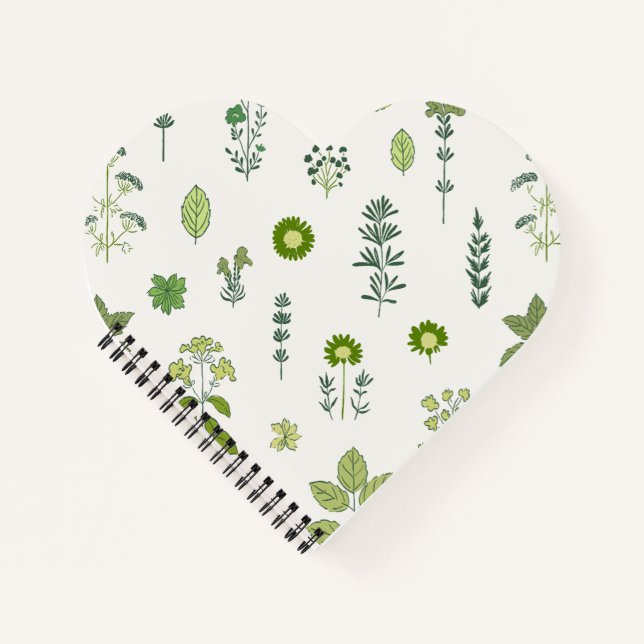 Carnet Herbes rustiques Vert (Devant)